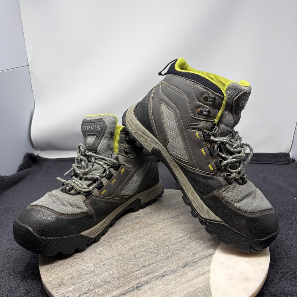 Orvis Ultralight Wading Boots Mens 11 Gray Vibram Sole Fly Fishing Wader Hiking